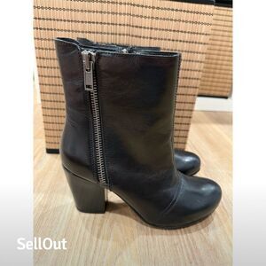 SL by Sacha London Women's Black Leather Ankle Boots Size 9